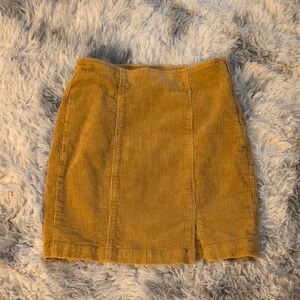 PacSun Mustard Corduroy Pencil Skirt
